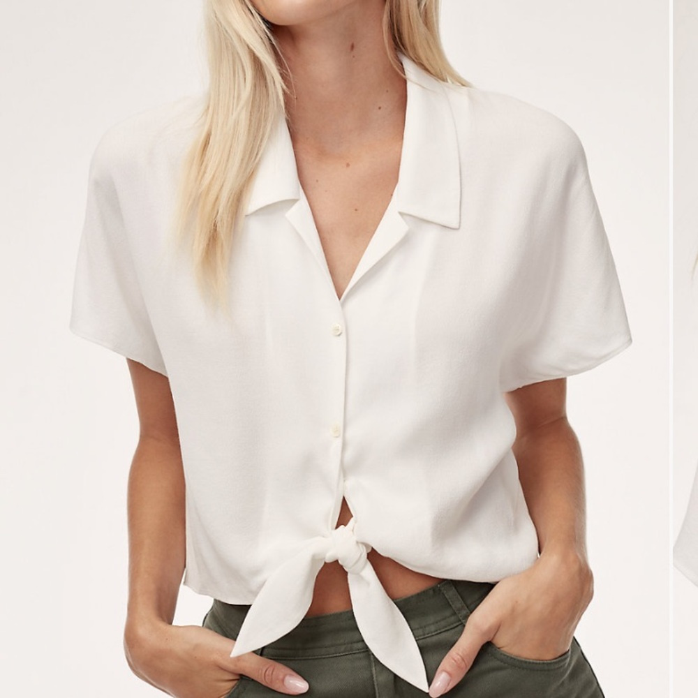 Aritzia Tie-Front Blouse